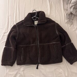 Abercrombie and Fitch Cozy Brown Sherpa Jacket for Kids